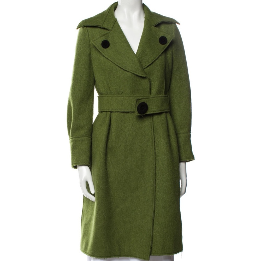 Alberta Ferretti green wool coat